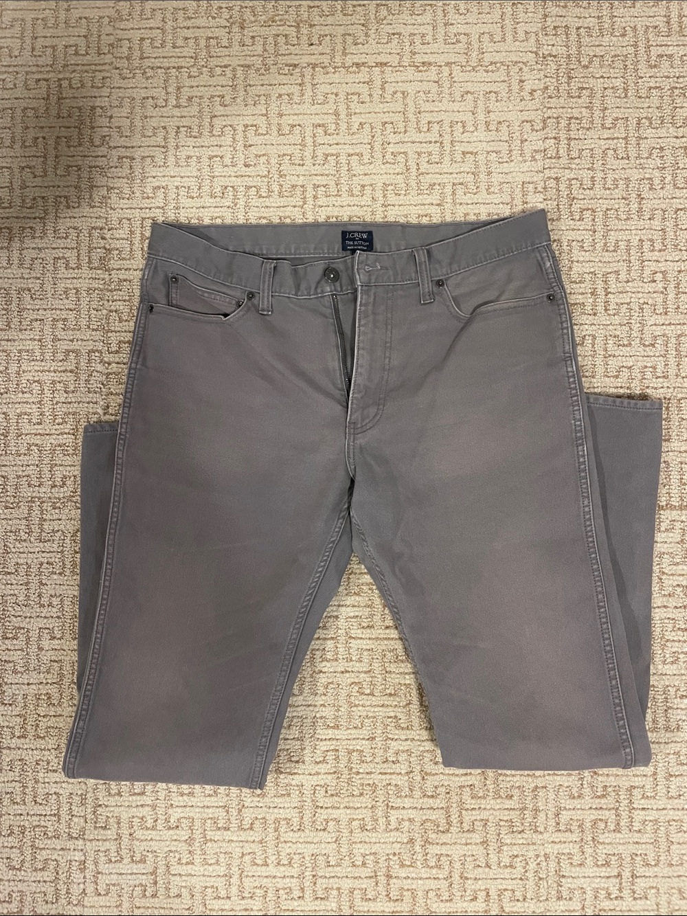 J. Crew Men's Straight Jeans in Slate Gray
